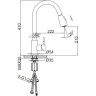 Смеситель для кухни с выдвижной лейкой FRAP H991 F60991-6